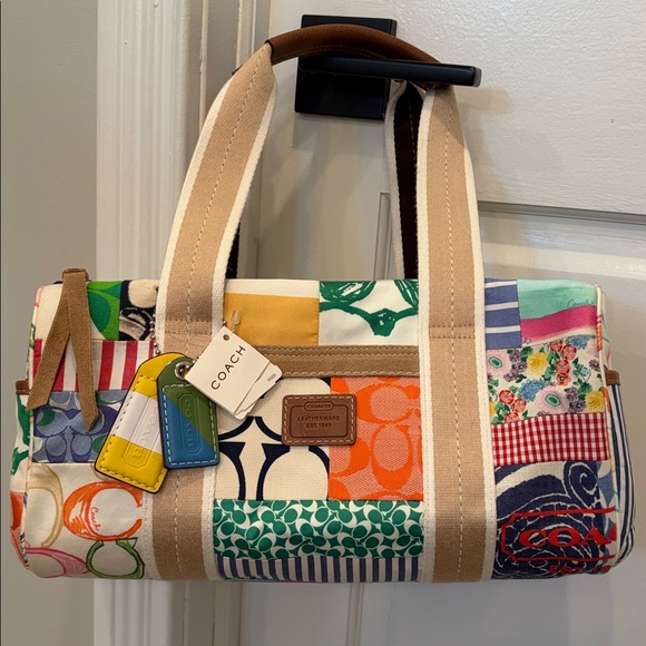 Coach Handbags - NWT Y2K Coach Multicolor Patchwork Boston/Satchel Bag